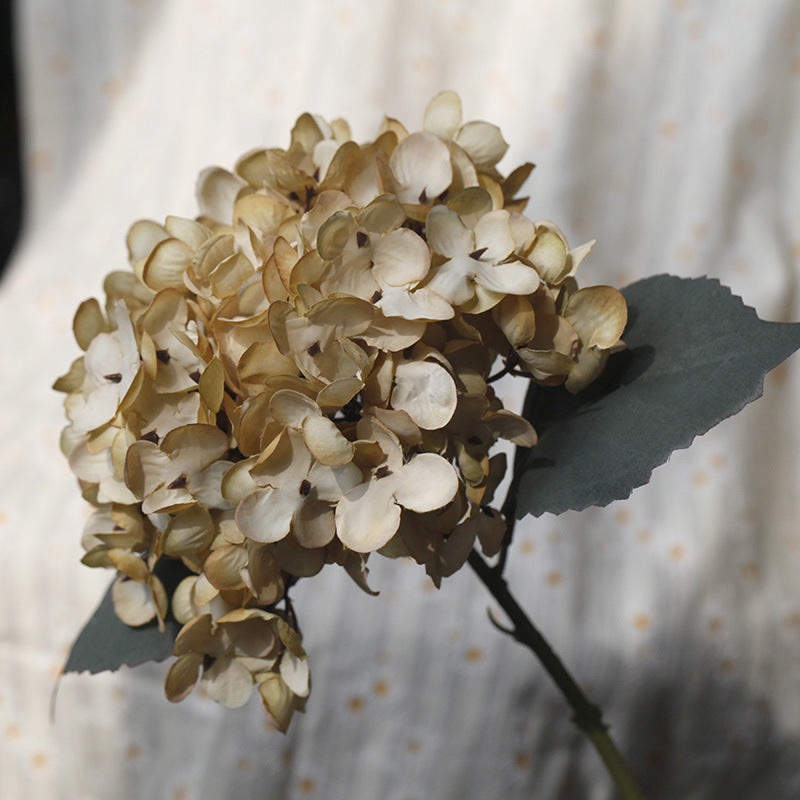 Juego de 6 flores de hortensia otoñal de imitación de 14"
