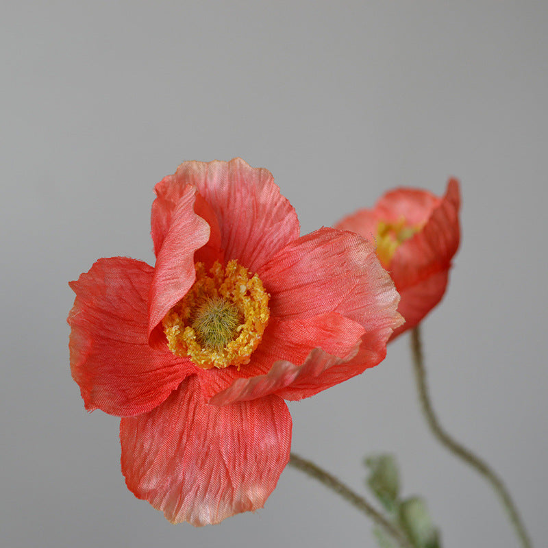 23-Zoll-Kunstmohnblumen-Set mit 6 Stück