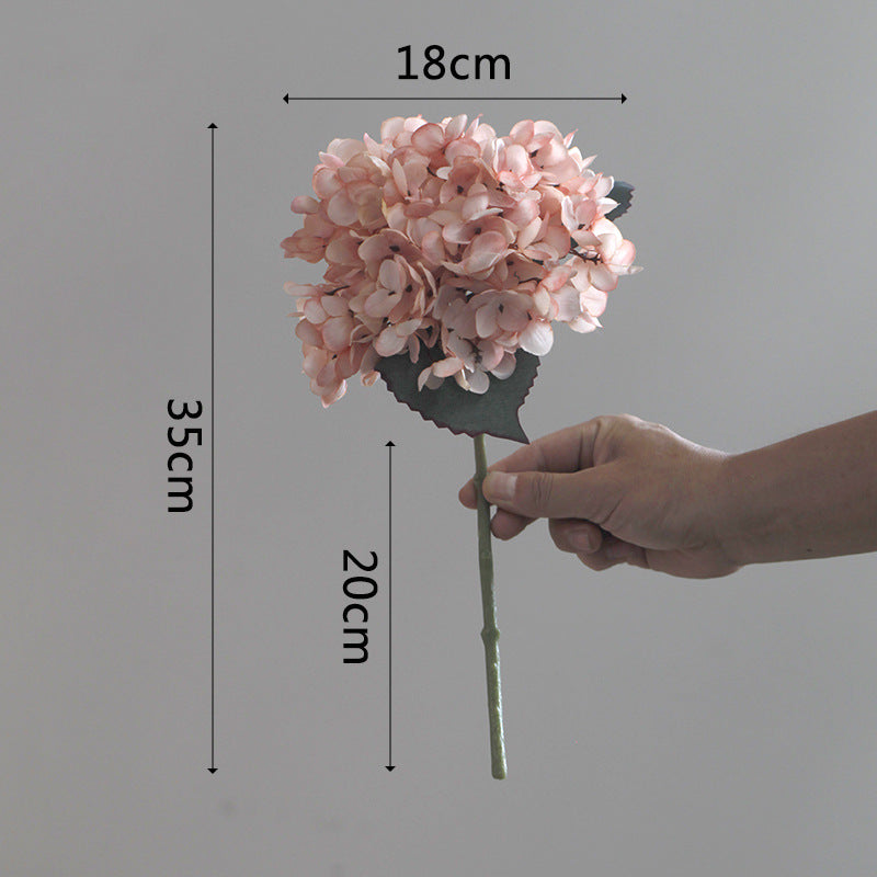 Juego de 6 flores de hortensia otoñal de imitación de 14"