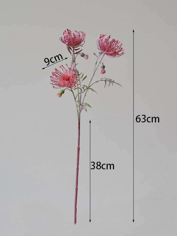 25" künstliche Nadelkissenblumen, 3er-Set