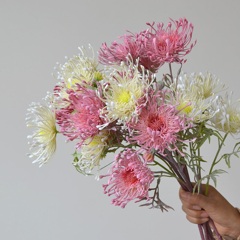 25" künstliche Nadelkissenblumen, 3er-Set