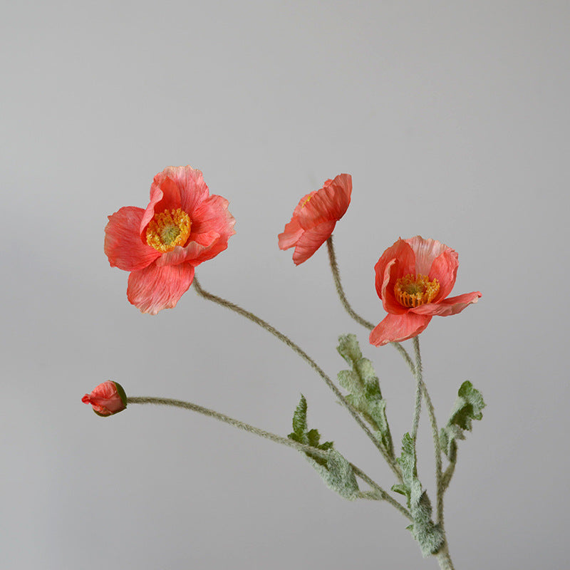 23-Zoll-Kunstmohnblumen-Set mit 6 Stück