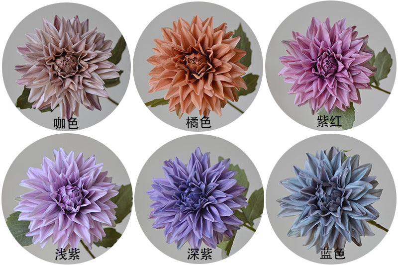 26 Zoll künstliche Dahlienblüten, 6er-Set