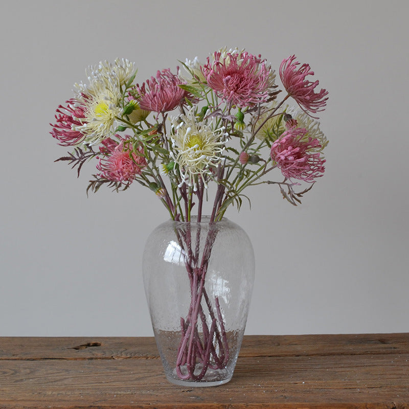 25" künstliche Nadelkissenblumen, 3er-Set