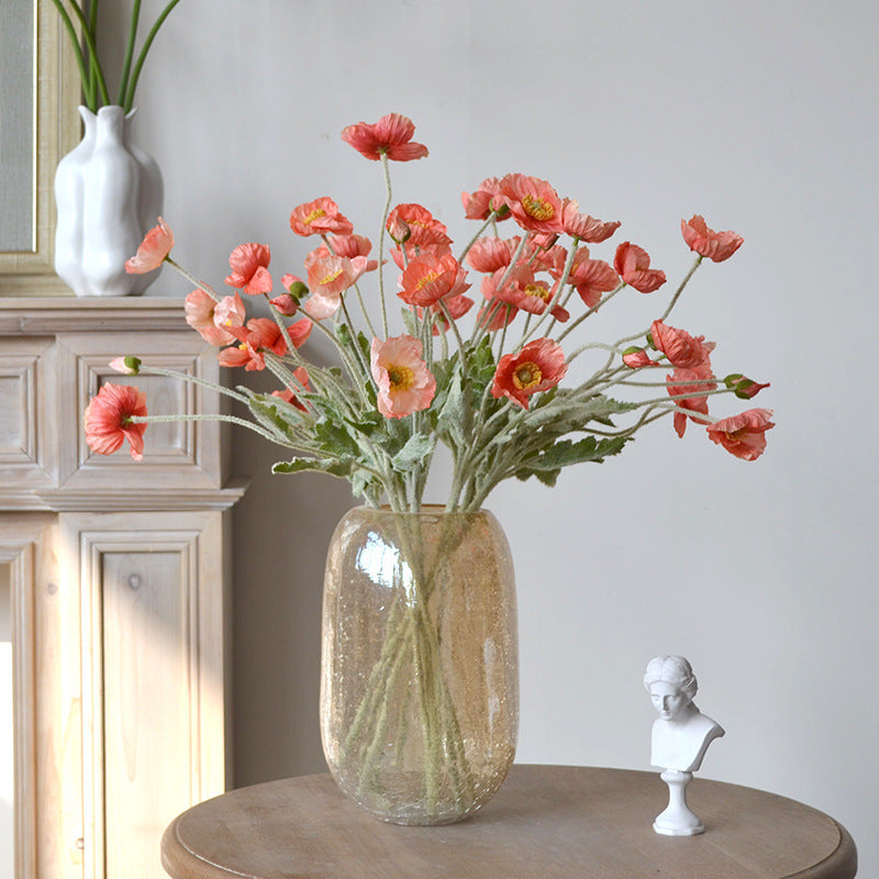 23-Zoll-Kunstmohnblumen-Set mit 6 Stück