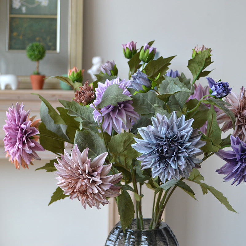 26 Zoll künstliche Dahlienblüten, 6er-Set