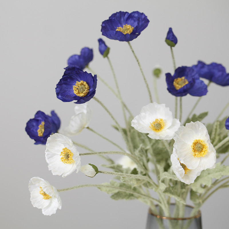 23-Zoll-Kunstmohnblumen-Set mit 6 Stück