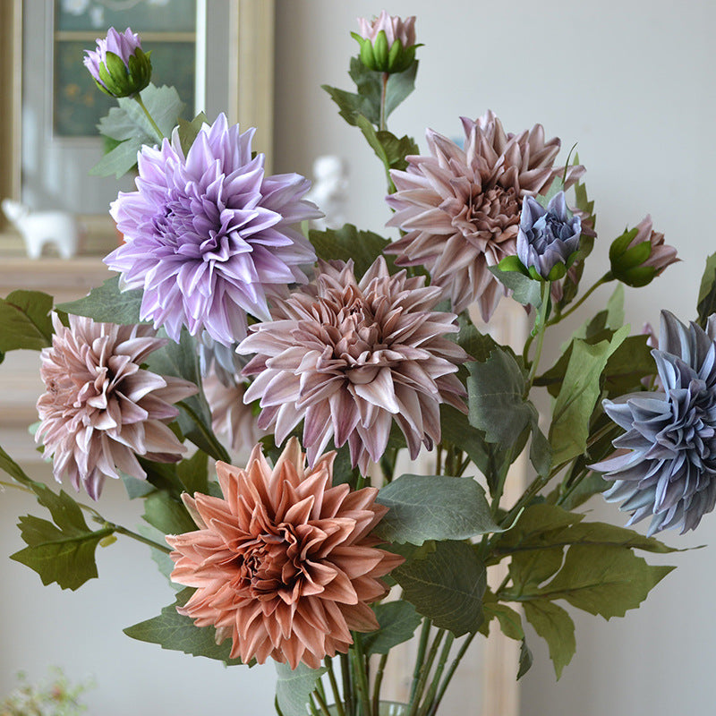 26 Zoll künstliche Dahlienblüten, 6er-Set