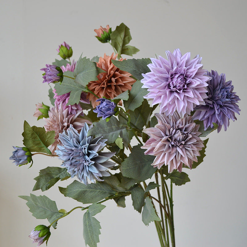 26 Zoll künstliche Dahlienblüten, 6er-Set