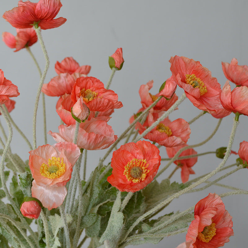 23-Zoll-Kunstmohnblumen-Set mit 6 Stück