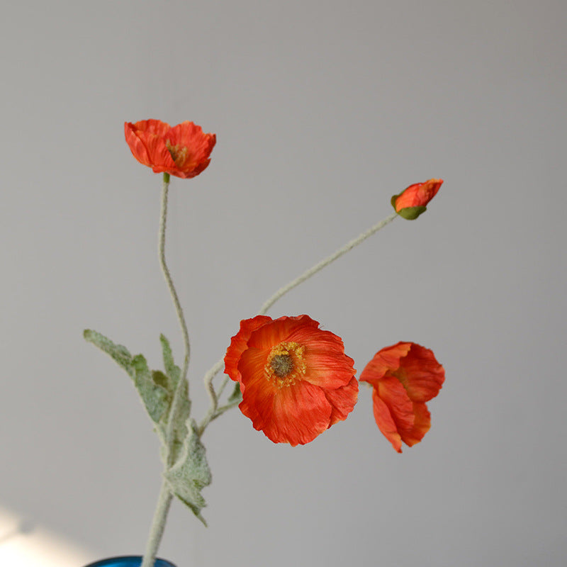 23-Zoll-Kunstmohnblumen-Set mit 6 Stück