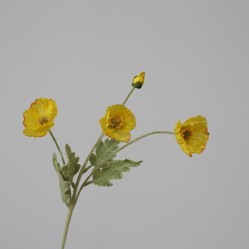 23-Zoll-Kunstmohnblumen-Set mit 6 Stück