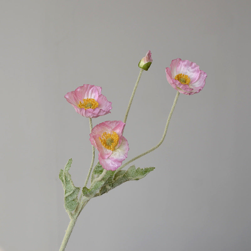 23-Zoll-Kunstmohnblumen-Set mit 6 Stück