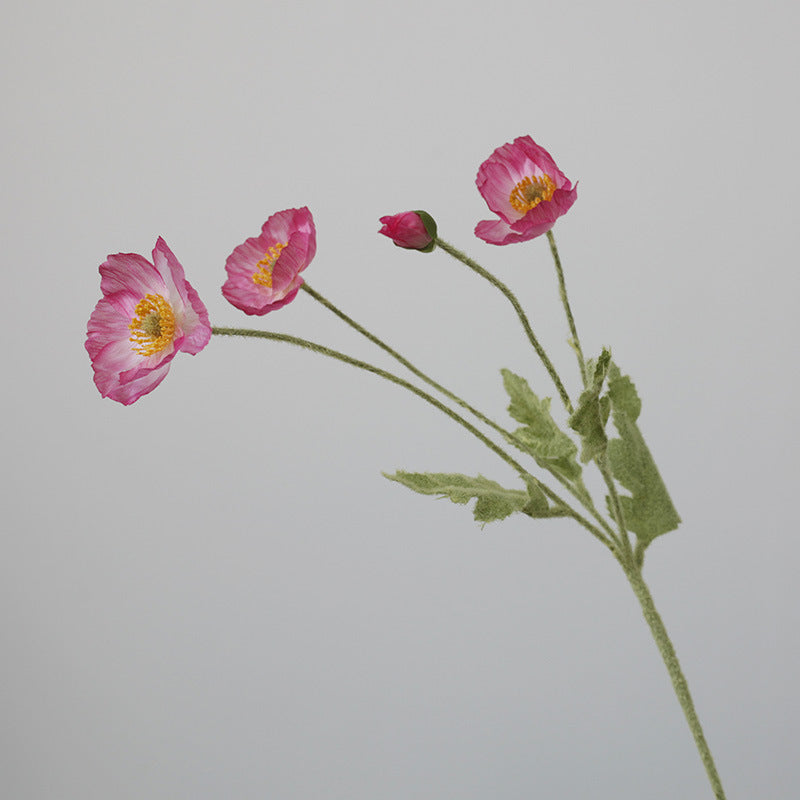 23-Zoll-Kunstmohnblumen-Set mit 6 Stück