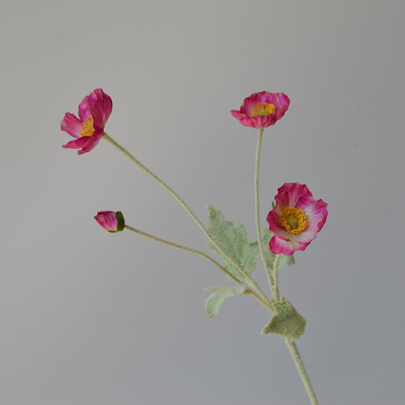 23-Zoll-Kunstmohnblumen-Set mit 6 Stück