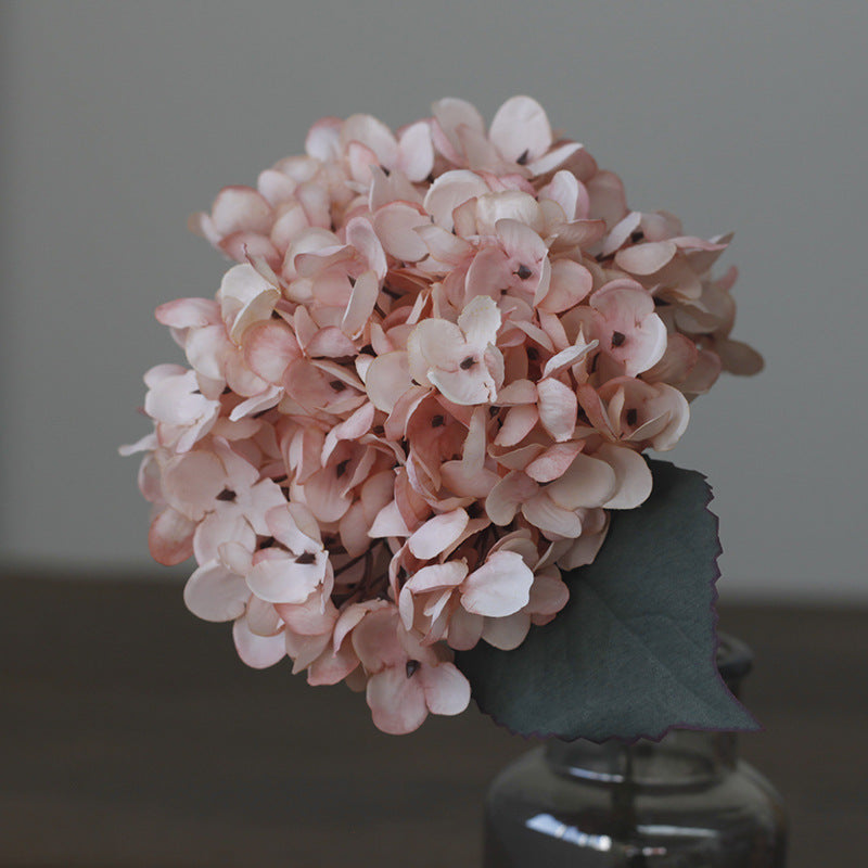 Juego de 6 flores de hortensia otoñal de imitación de 14"