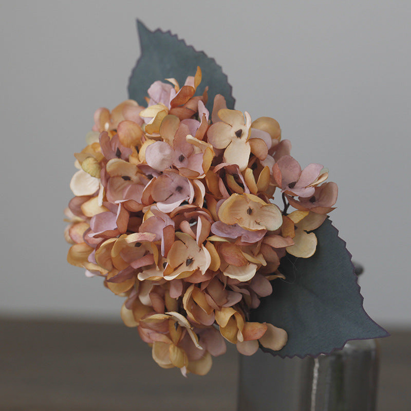 Juego de 6 flores de hortensia otoñal de imitación de 14"