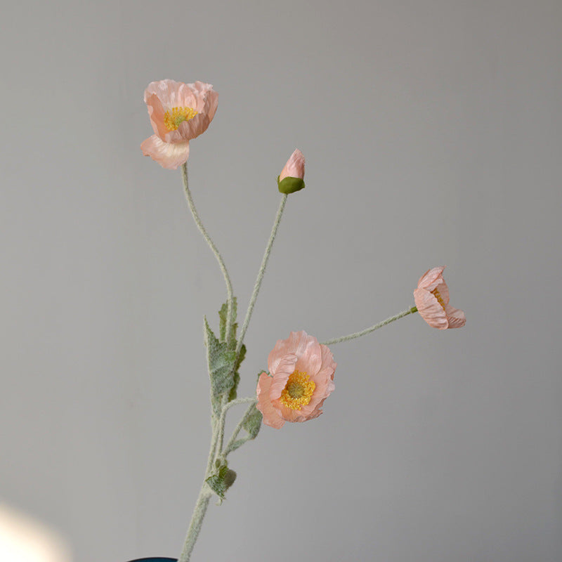23-Zoll-Kunstmohnblumen-Set mit 6 Stück