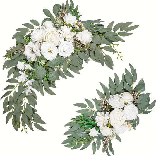 Künstlicher Hochzeitsbogen-Blumen-Girlanden-Set (2 Stück)
