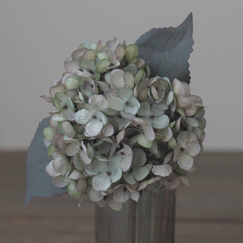 Juego de 6 flores de hortensia otoñal de imitación de 14"