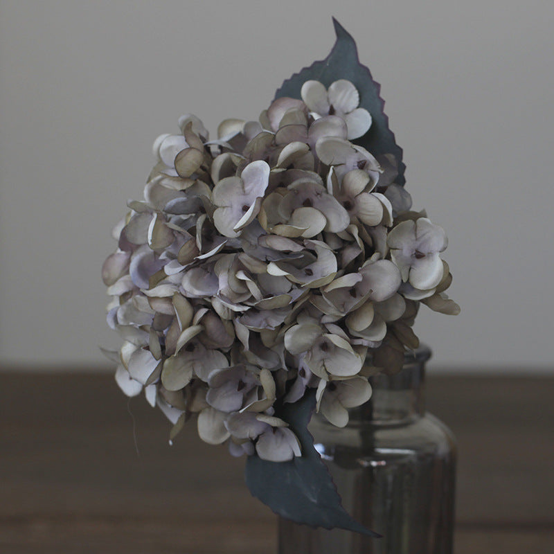 Juego de 6 flores de hortensia otoñal de imitación de 14"