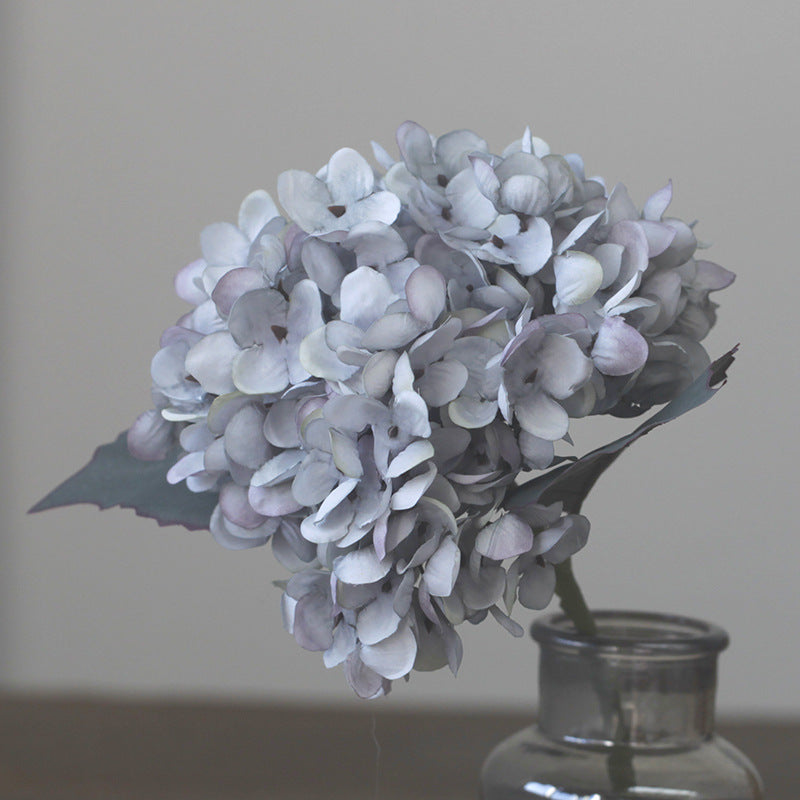 Juego de 6 flores de hortensia otoñal de imitación de 14"