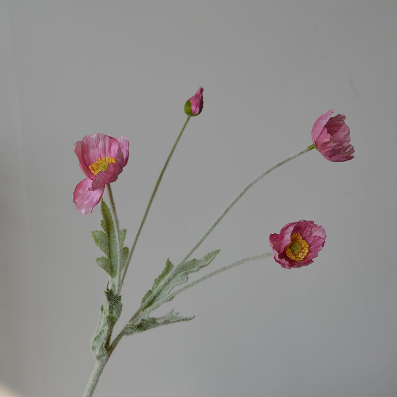 23-Zoll-Kunstmohnblumen-Set mit 6 Stück