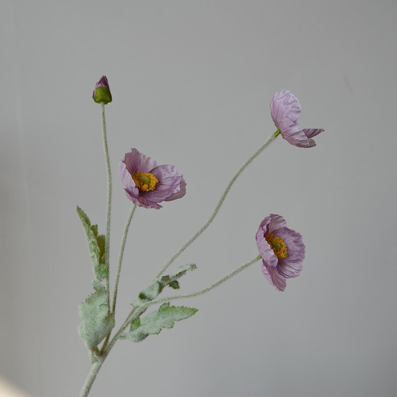 23-Zoll-Kunstmohnblumen-Set mit 6 Stück