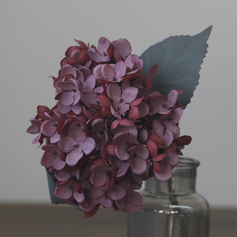 Juego de 6 flores de hortensia otoñal de imitación de 14"