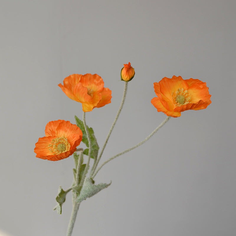 23-Zoll-Kunstmohnblumen-Set mit 6 Stück