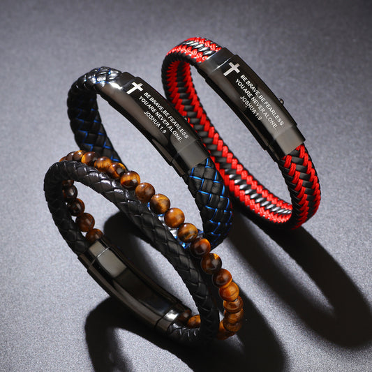 Handgefertigtes Armband mit inspirierenden Zitaten für Männer