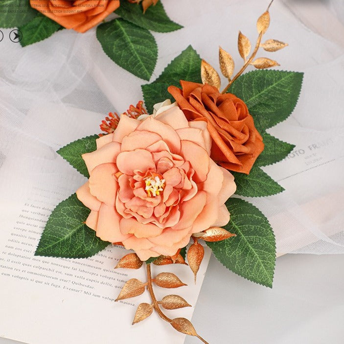 Künstliche Blumendekorationen, Requisiten für Hochzeitstortenfotografie, Blumenständer, Dekorationen für geschwungene Wege