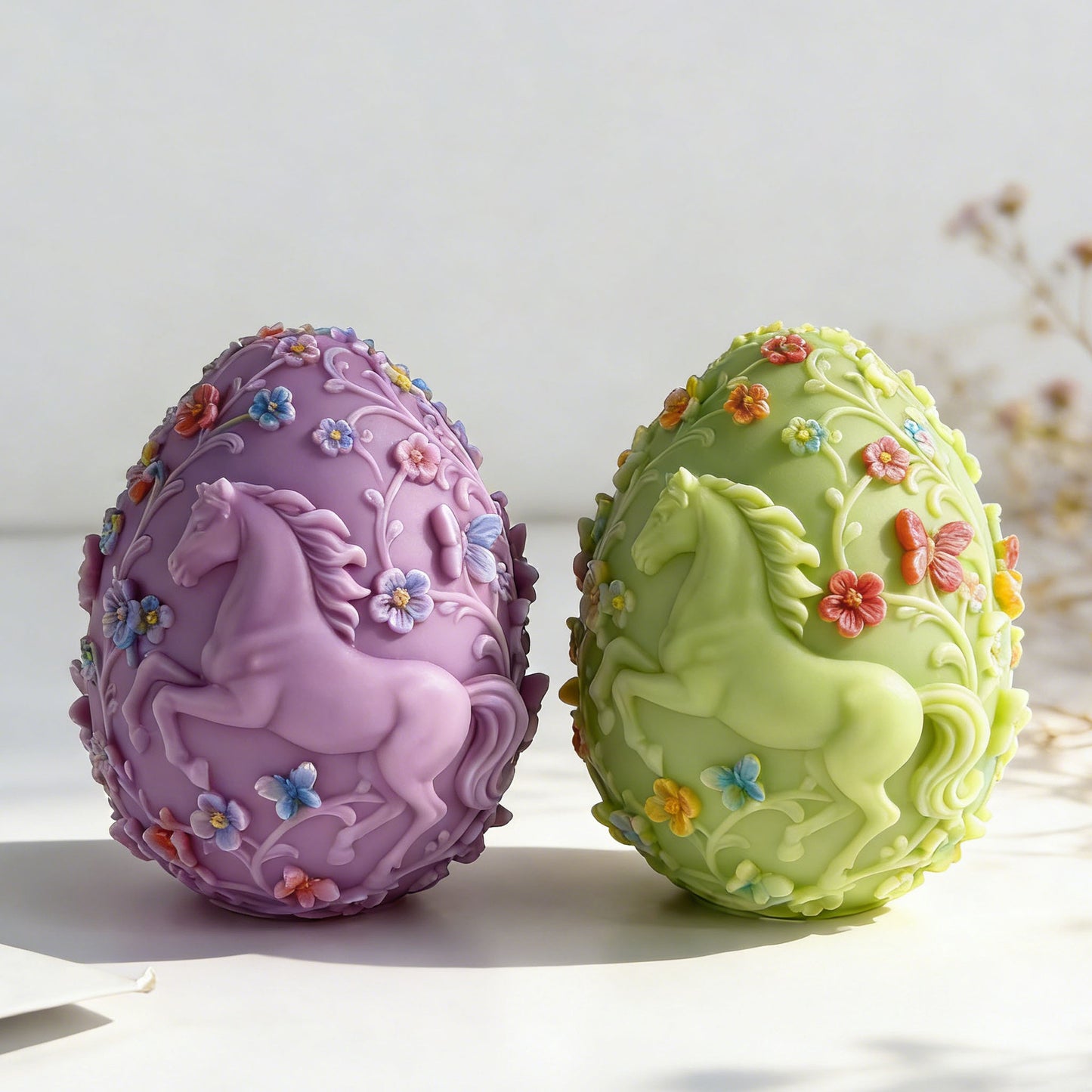 Handmade Easter Egg Embossed Candle