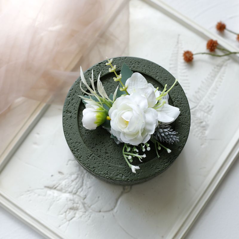 White Rose Corsage, Artificial Flower Corsage, Wedding Ceremony, Anniversary Ball, Formal Dinner Corsage