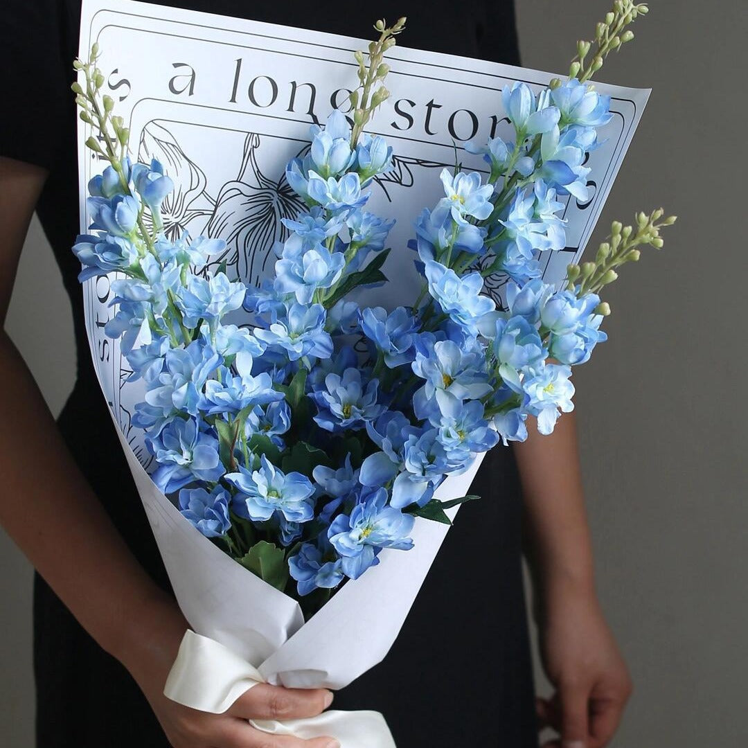 33" blau beflocktes Rittersporn