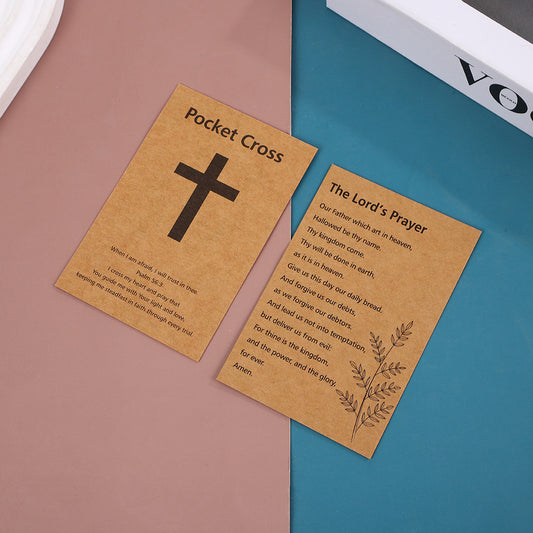 10-Piece Pocket Cross Commemorative Card Set Souvenir Exchange Family Gift