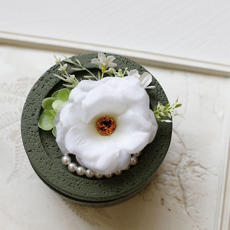 White Rose Corsage, Artificial Flower Corsage, Wedding Ceremony, Anniversary Ball, Formal Dinner Corsage