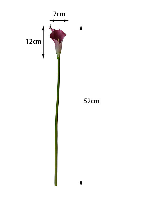 Juego de 10 flores artificiales de lirio de cala de tacto real de 20"/25"
