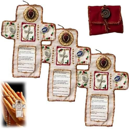 Taschenschrein mit silbernem Kreuz im Inneren, handgefertigt