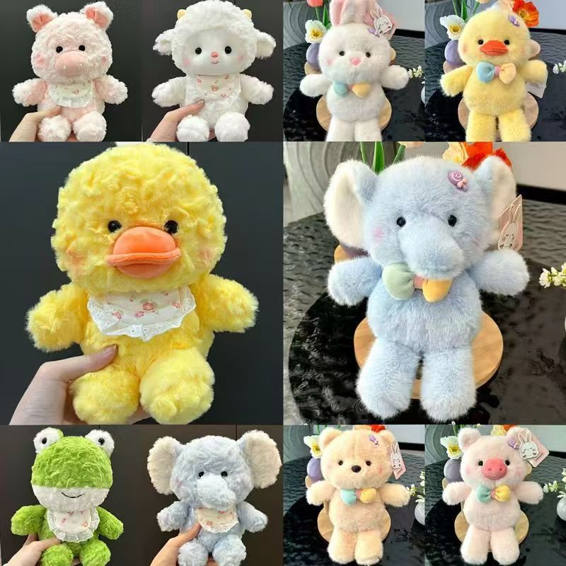10.5 Inch Adorable Candy Bear Plush Frog Duck Pig Sheep Soft Toy Birthday Gift Sweetheart Doll