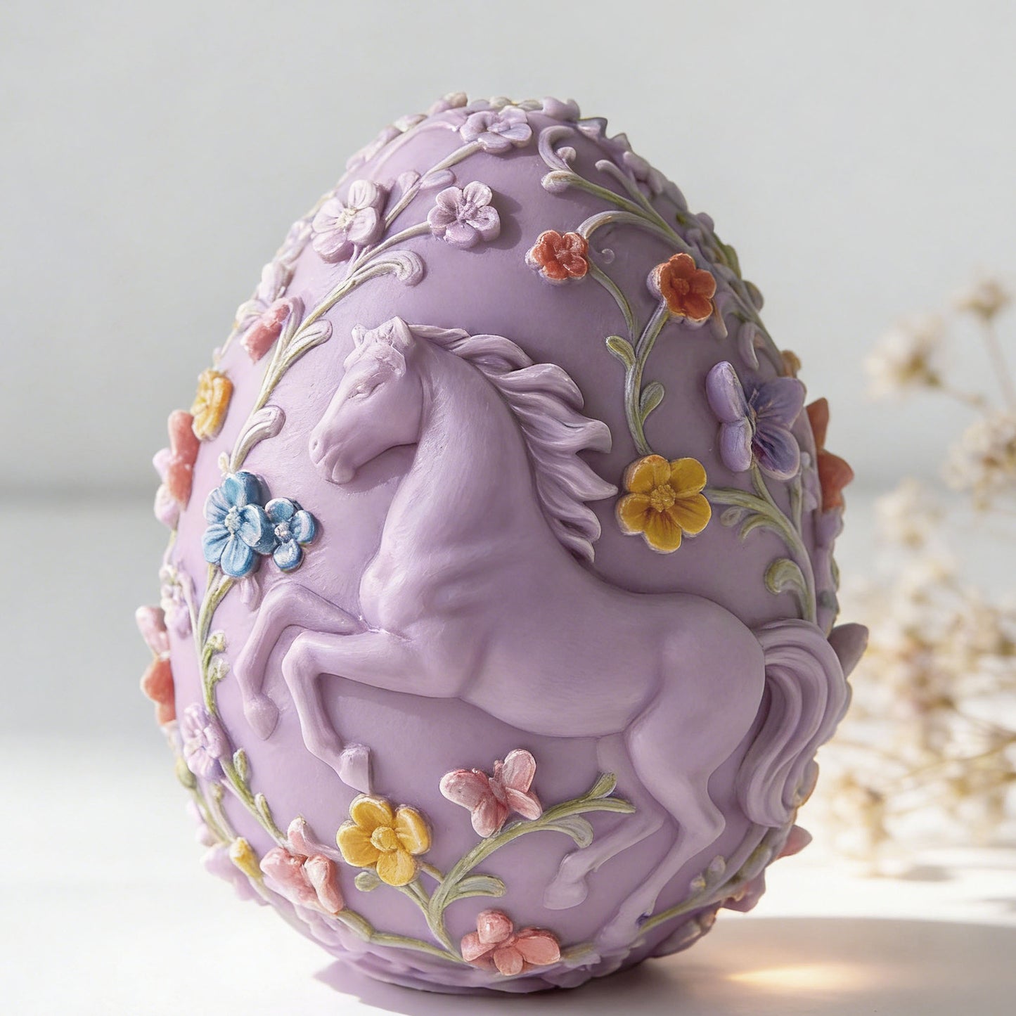 Handmade Easter Egg Embossed Candle