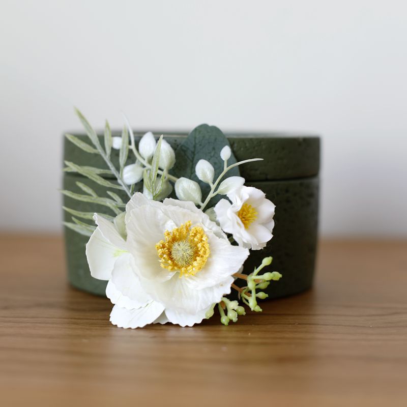 White Rose Corsage, Artificial Flower Corsage, Wedding Ceremony, Anniversary Ball, Formal Dinner Corsage